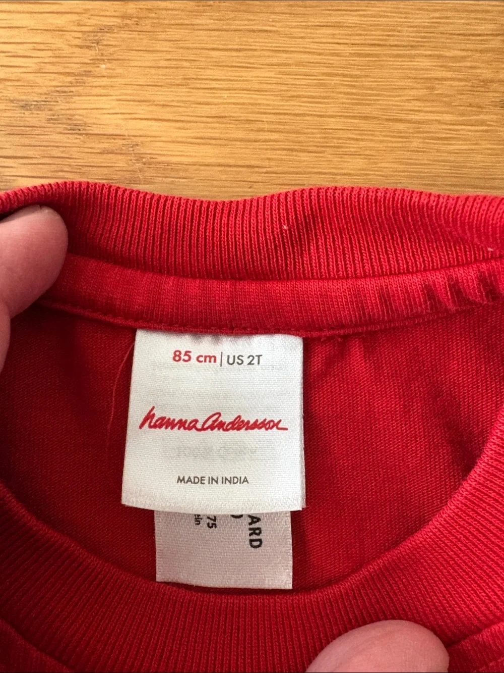Hanna Andersson Bright Red Long-Sleeve Crewneck Tee